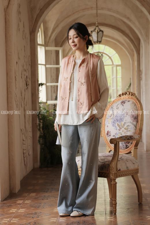 【门店同款】ENJOY夏季蝴蝶烫钻阔腿裤 170593769 商品图2