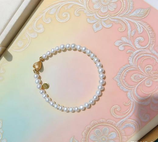 磁吸爱心扣 5mm正圆珍珠手链 一触即合 新潮送女友 [发：33] 商品图0