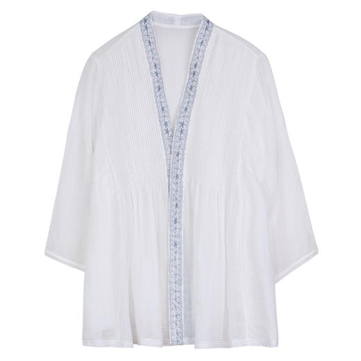 牧衣游原创 机绣苎麻外套女夏新款轻薄透气百搭休闲文艺开衫 早川 商品图4