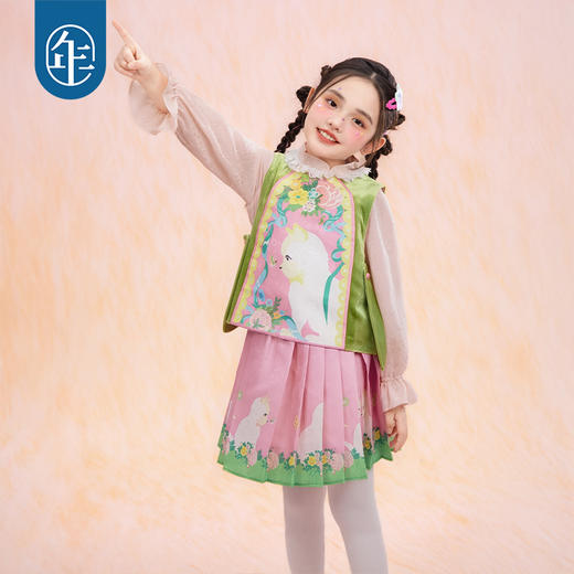 【春意融融三件套合集】年衣童装儿童马甲春季新款女童中式古风汉服唐装春意融融系列 商品图2