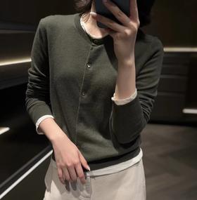 重磅渠道  lp羊绒纱线开衫  细度14.5微米  羊绒小开衫