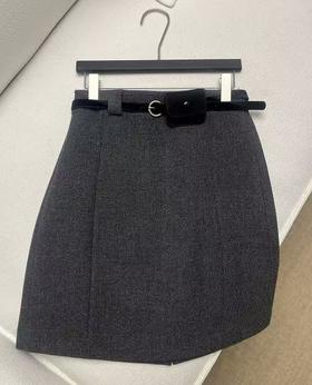 【门店同款】ENJOY冬季复古毛呢加绒半裙 168443665