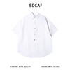 SDSA男装2026新款高贵轻奢潮牌极简风基础款弧形下摆宽松短袖衬衫 商品缩略图0