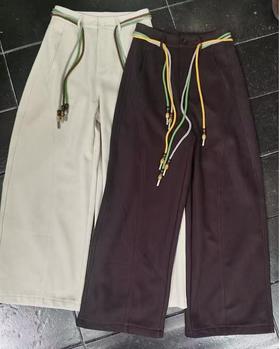 【门店同款】ENJOY冬季复古串珠腰绳弯刀裤 168244228