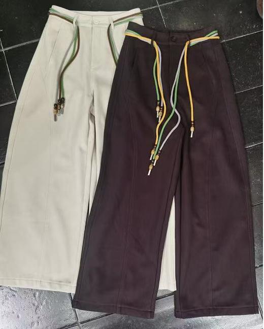 【门店同款】ENJOY冬季复古串珠腰绳弯刀裤 168244228 商品图0