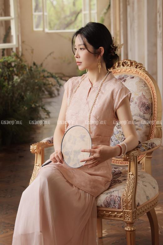 【门店同款】ENJOY夏季淡橘颂榄中式连衣裙 170594868 商品图2