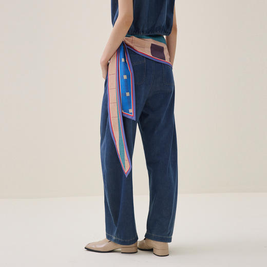 谜底香蕉裤牛仔裤长裤2026夏季新品舒适飘逸修饰腿型女262MJ0457 商品图2