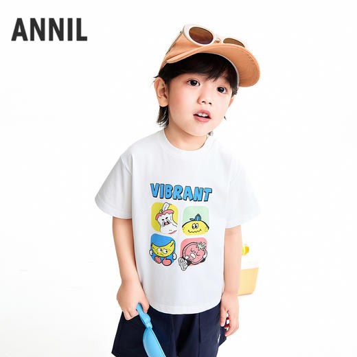 【实体店同款】男童圆领短袖针织衫夏季新款安奈儿童装XB621268 商品图1