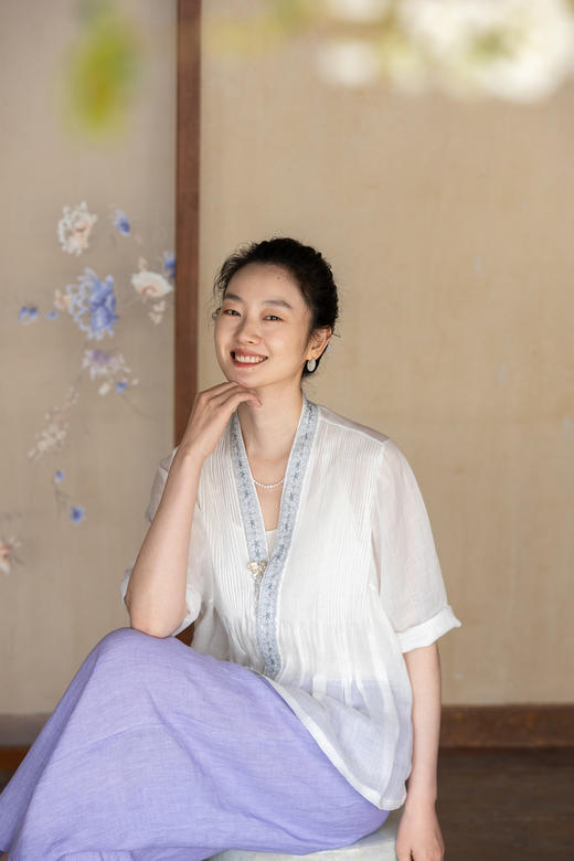 牧衣游原创 机绣苎麻外套女夏新款轻薄透气百搭休闲文艺开衫 早川 商品图5