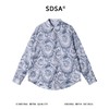 SDSA男装2026新款高贵轻奢复古新中式太阳神满印垂感长袖衬衫百搭 商品缩略图0