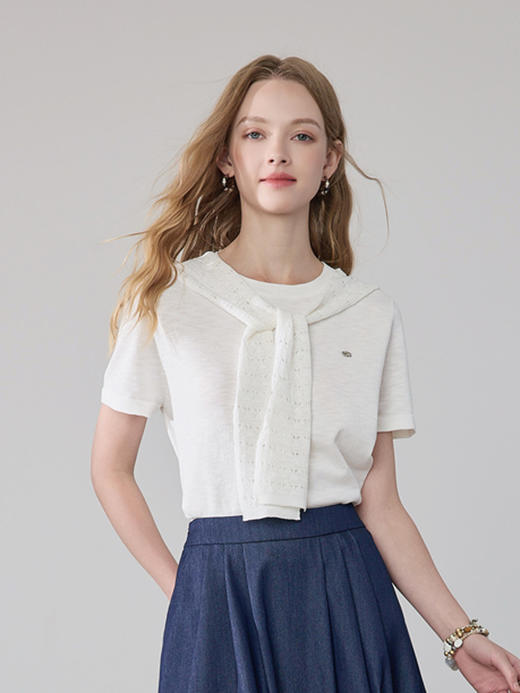 【百图lulu定制】【披肩针织衫】假两件 镂空钩花披肩  柔软 细腻 氛围感 针织衫 商品图8