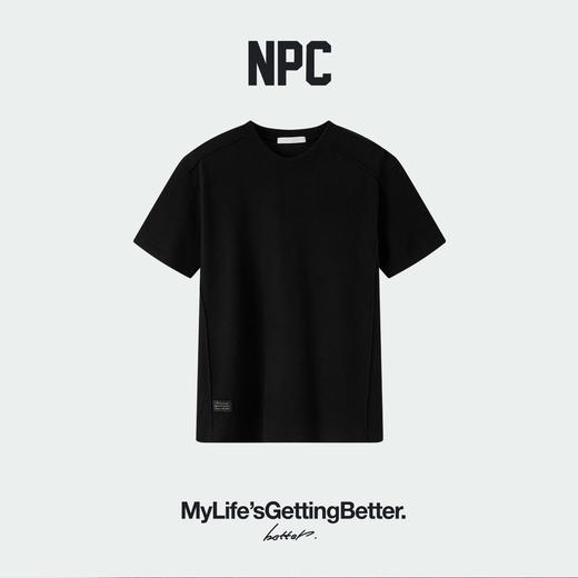 NPC潮牌CleanFit极简穿搭圆领短袖T恤亲肤云感糯米绒夏季NP62TE08 商品图2