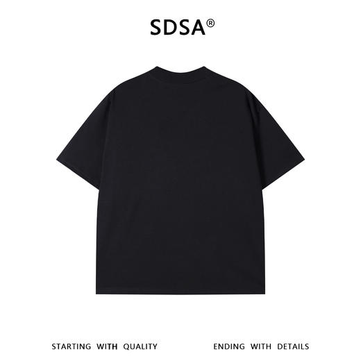 SDSA男装2026新款高贵轻奢潮牌简约皮标装饰圆领短袖百搭宽松上衣 商品图4