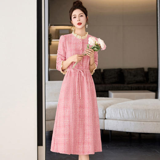 法式连衣裙春季新款时尚气质显瘦小香风轻奢高级感时尚裙子LDB2602 商品图0