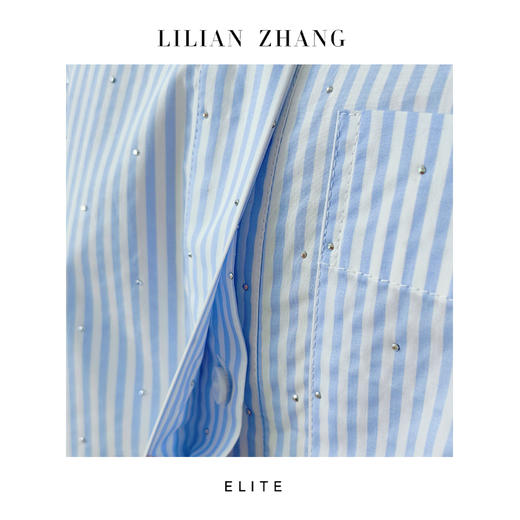 定制静奢风 「蒂凡尼蓝」“海盐星芒”法式松弛感通勤风衬衫裙2501107 商品图4