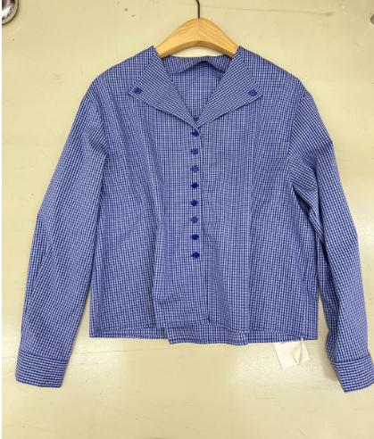 【门店同款】ENJOY春季V领格子上衣 161849101 商品图0