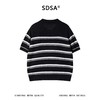 SDSA男装2026新款高贵轻奢慵懒风条纹肌理感针织翻领短袖T恤百搭 商品缩略图4