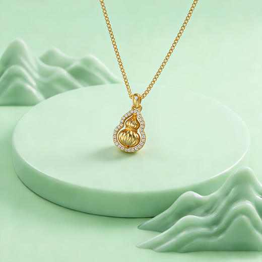 【宏艺珠宝】鎏金葫韵·银s925项链 商品图1