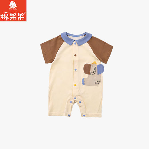 棉果果夏季新品男童纯棉爬衣对开连体衣M212722226389 商品图0