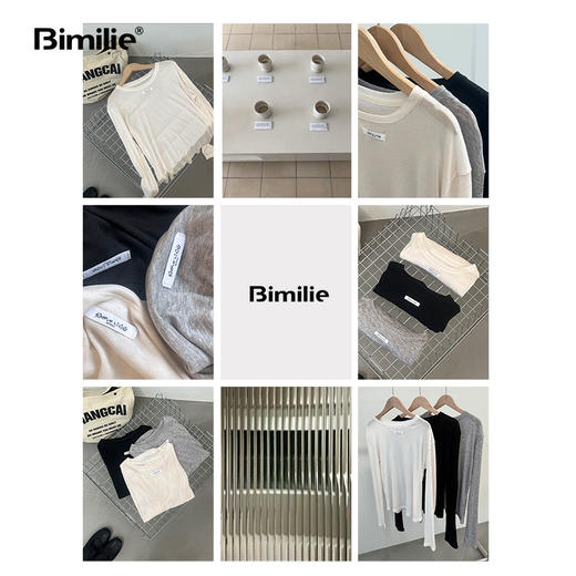 【春夏百搭天丝羊毛小标T】万能打底，极致柔软细腻！一件搞定内搭外穿！经典净版款式，简约休闲！【Bimilie-X】 商品图1