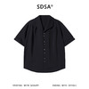 SDSA男装2026新款高贵轻奢简约纯色褶皱短袖衬衫百搭时尚休闲上衣 商品缩略图0