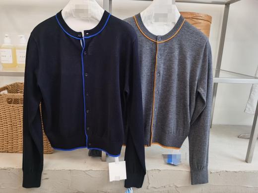 【门店同款】ENJOY秋季圆领撞色针织开衫 164700062 商品图0