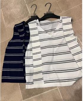 【门店同款】ENJOY夏季条纹飘带上衣 162281301