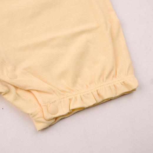 棉果果夏季新品女童纯棉凉感爬衣偏襟短袖连体衣M222720226309 商品图4