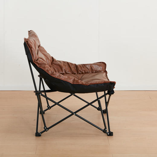 NITORI宜得利家居露营可折叠椅便携式复古高背蝴蝶椅慵懒风月亮椅折叠凳 商品图2