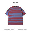 SDSA男装2026新款高贵轻奢高街复古撞色条纹圆领短袖T恤百搭时尚 商品缩略图1