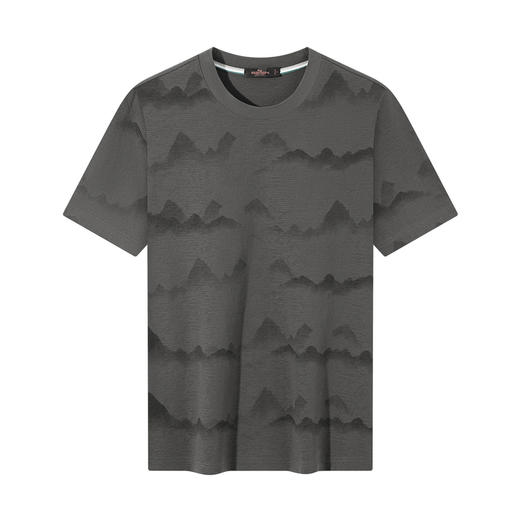 【国风图案】柒牌短袖T恤2026夏季新款圆领新疆棉休闲中青年上衣 130T72320 商品图4