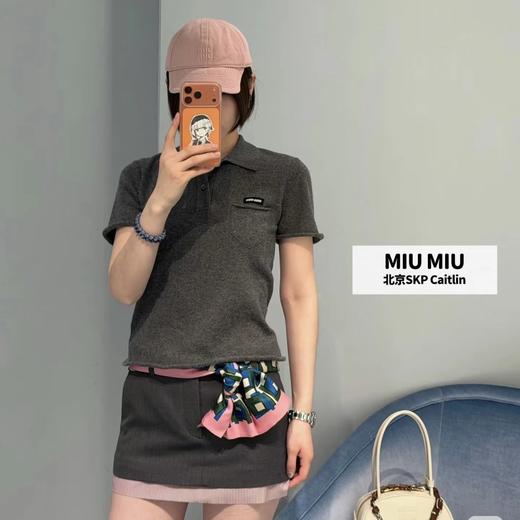 重磅渠道    miu卷边羊绒短袖  知识分子MIU系polo针织   100羊绒针织  可盐可甜 商品图3