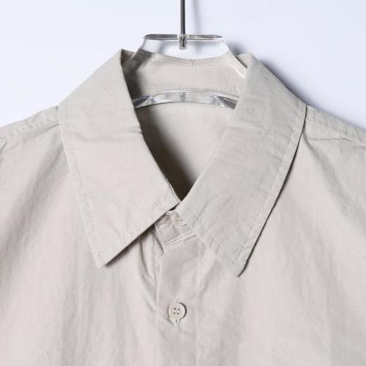 SDSA男装2026新款高贵轻奢基础款宽松短袖衬衫弧形下摆休闲上衣 商品图2