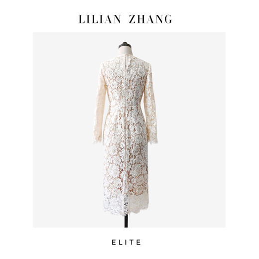 定制静奢风 「戛纳星宴」绣珠鱼骨—法式刺绣亮片蕾丝连衣裙 2501160 商品图2