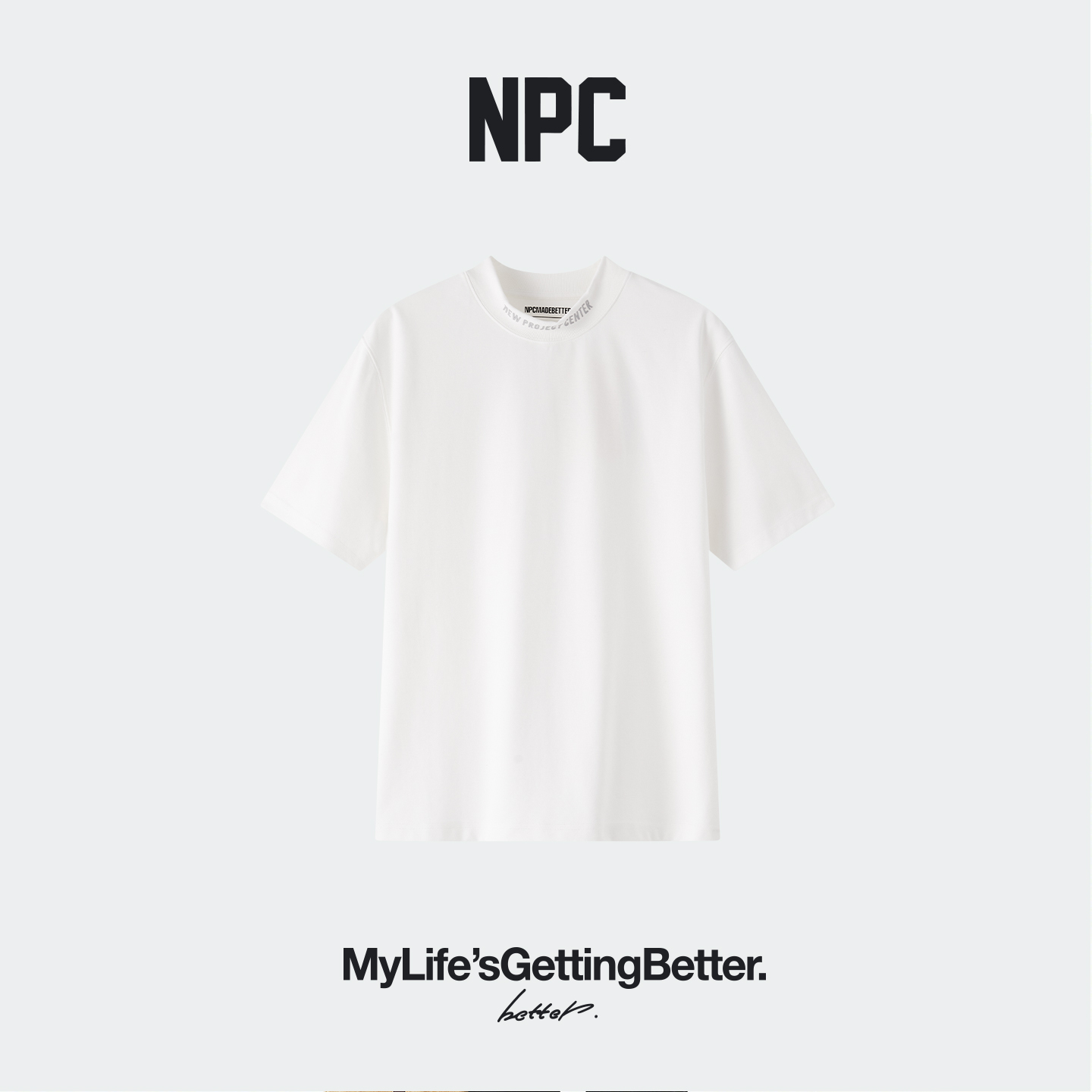 NPC潮牌字母印花小立领短袖T恤立体剪裁凉感索罗娜夏上新NP62TE07