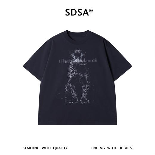 SDSA男装2026新款黑豹印花短袖T恤美式复古宽松圆领休闲上衣 商品图0