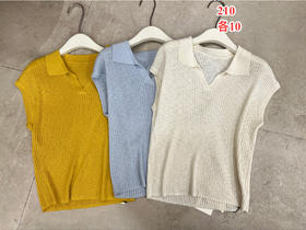 【门店同款】ENJOY夏季POLO领简约针织衫 162548677