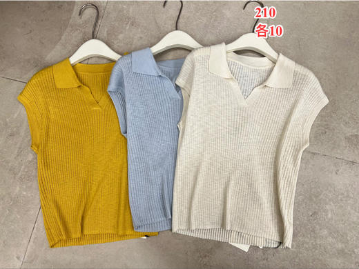 【门店同款】ENJOY夏季POLO领简约针织衫 162548677 商品图0