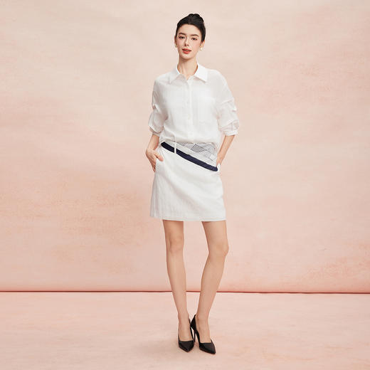 RF801斯尔丽26春夏新款衬衣式时尚休闲遮肚子不挑身材通勤连衣裙 商品图8