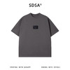 SDSA男装2026新款高贵轻奢潮牌简约皮标装饰圆领短袖百搭宽松上衣 商品缩略图0