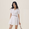 谜底V领连衣裙短袖2026夏季新品泡泡袖少女感编织腰带女262ML0530 商品缩略图1