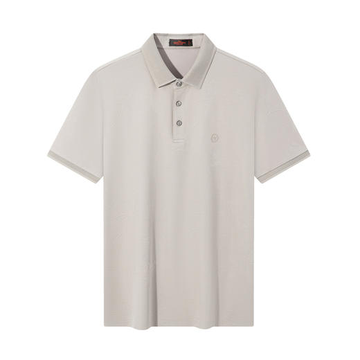 【提花POLO衫】柒牌男装上衣2026夏季新款提花扁机领短袖POLO衫 130T70710 商品图4