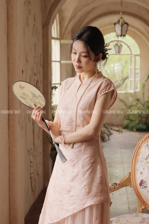 【门店同款】ENJOY夏季淡橘颂榄中式连衣裙 170594868 商品图3