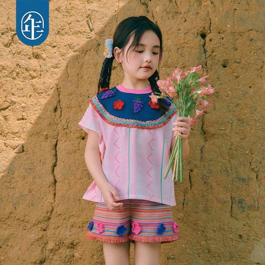 年衣童装儿童上衣2026年新款夏装短袖民族风宽松女孩打底衫 商品图2