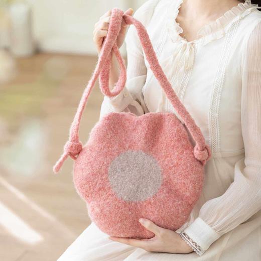 苏苏姐家马上有钱花包包手工DIY钩针毡化单肩斜挎包毛线团材料包 商品图3