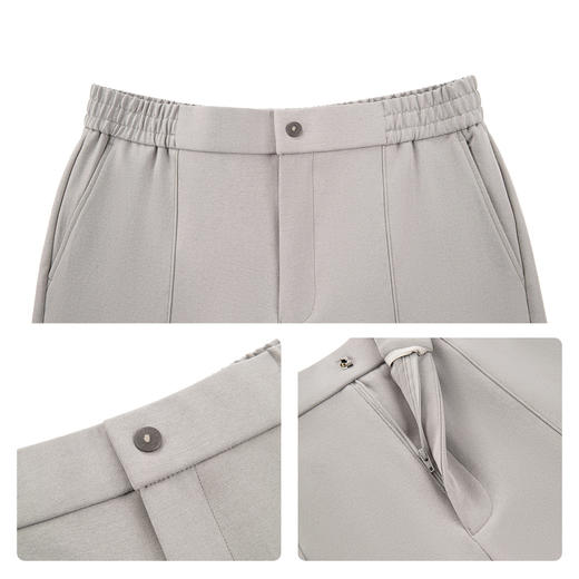 【柒先生系列】柒牌男装2026夏季宽松半松紧腰垂感舒适便装短裤 130H71240 商品图3