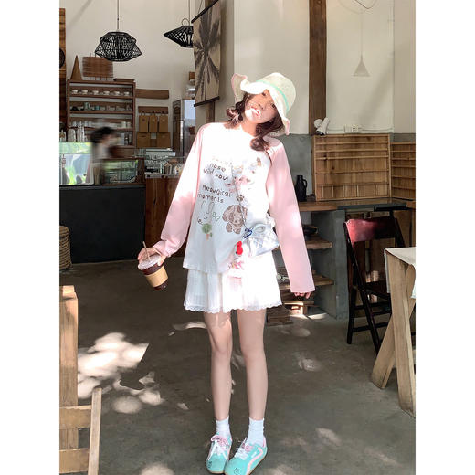 <曾小咸推荐>4.5现货秒杀 ！微信超特价！韩系印花撞色长袖 日常159.99 立减90 秒杀69.99！！ 商品图3