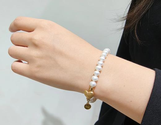 磁吸爱心扣 5mm正圆珍珠手链 一触即合 新潮送女友 [发：33] 商品图1