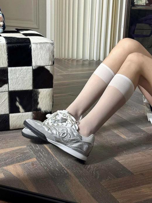 香奈儿 小香圆头系带平底德训鞋 商品图1