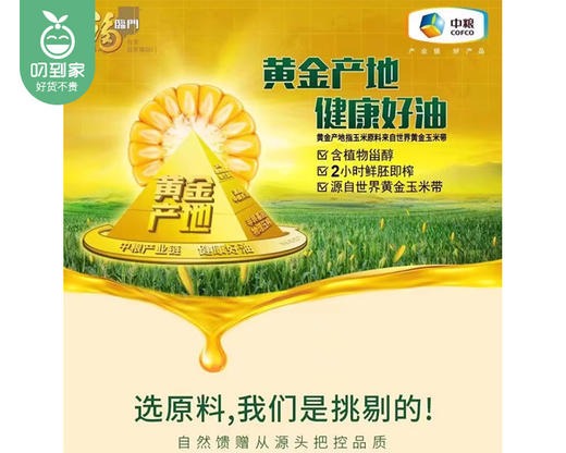 中粮福掌柜压榨一级玉米油/1桶（5L）生产日期 26年2月 商品图1